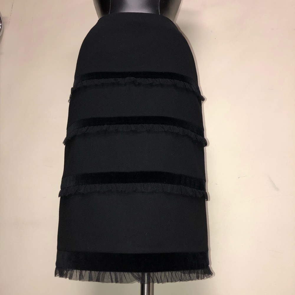 Escada Tiered Ruffle Pencil Skirt